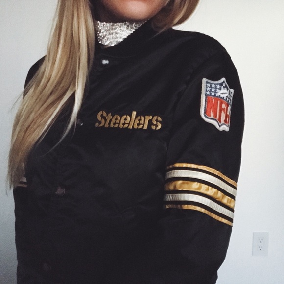 NFL Jackets & Blazers - $ALE• vintage steelers bomber jacket •🚨